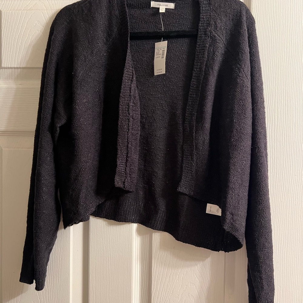 Maurice’s Black Knit Cropped Shrug Cardigan Women’s L